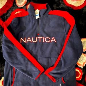 QUARTER-ZIP LOGO NAUTEX FLEECE PULLOVER